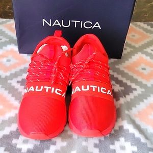 Nautica Red and white canvas women's sneakers